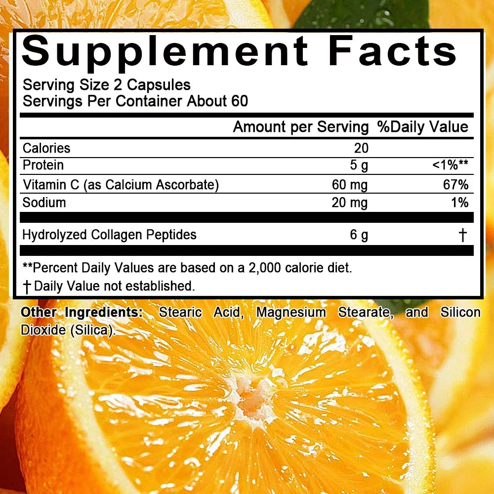 Hydrolyzed Collagen Peptides with Vitamin C - 120 Count