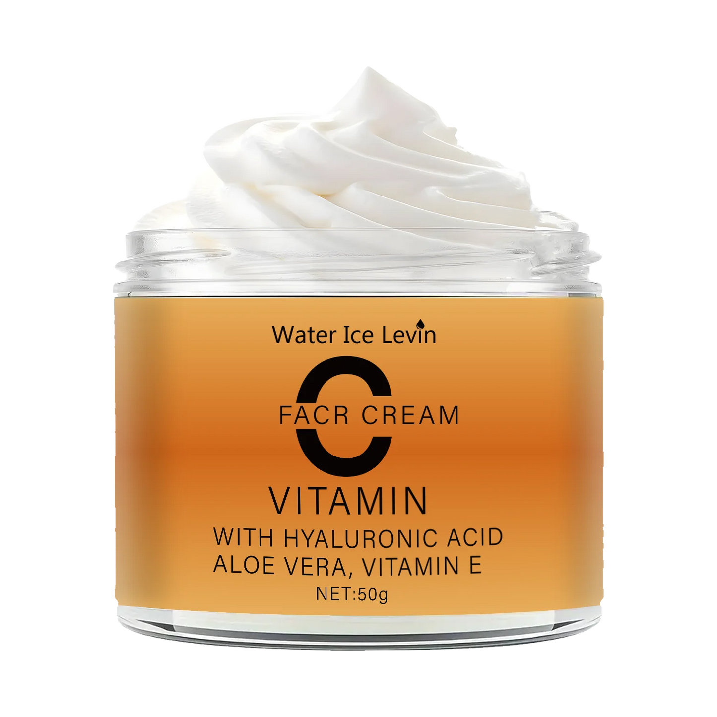 Crema facial con vitamina C, ácido hialurónico, aloe vera y vitamina E