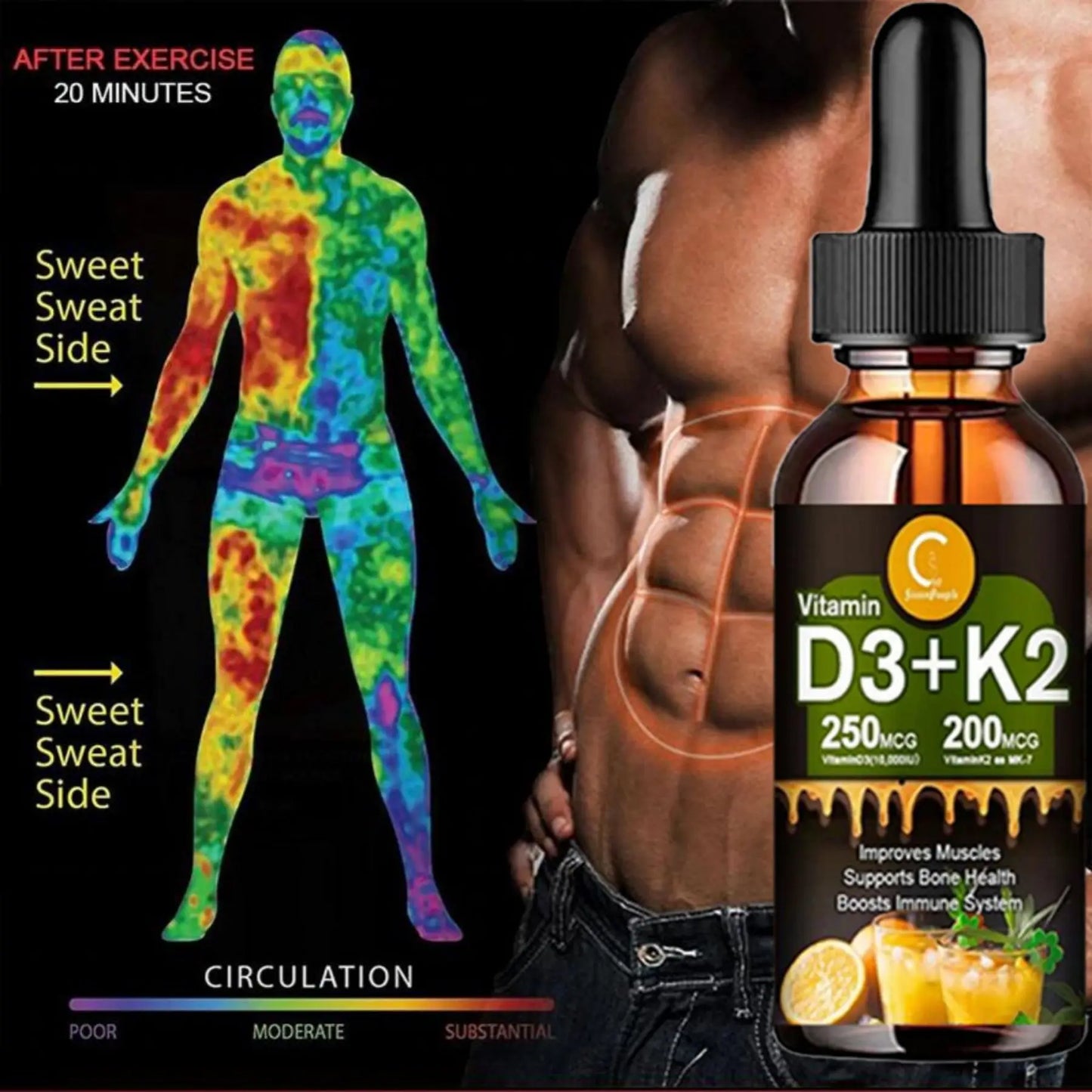 Complejo líquido de vitamina C + D3 + K2 - 50 ml