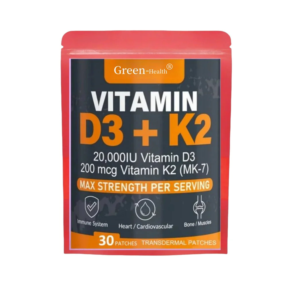 Parches transdérmicos de vitamina D3 y K2 - 30 unidades