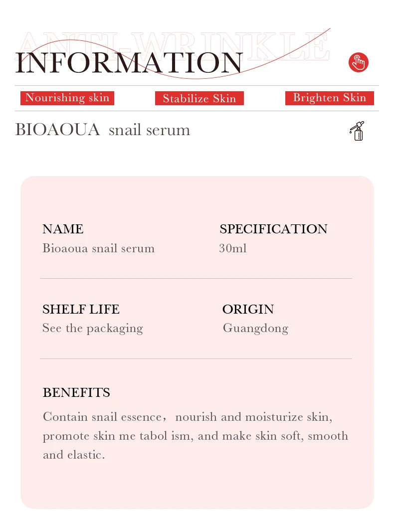 Sérum BIOAQUA con vitamina C, retinol y ácido hialurónico | Esencia facial premium