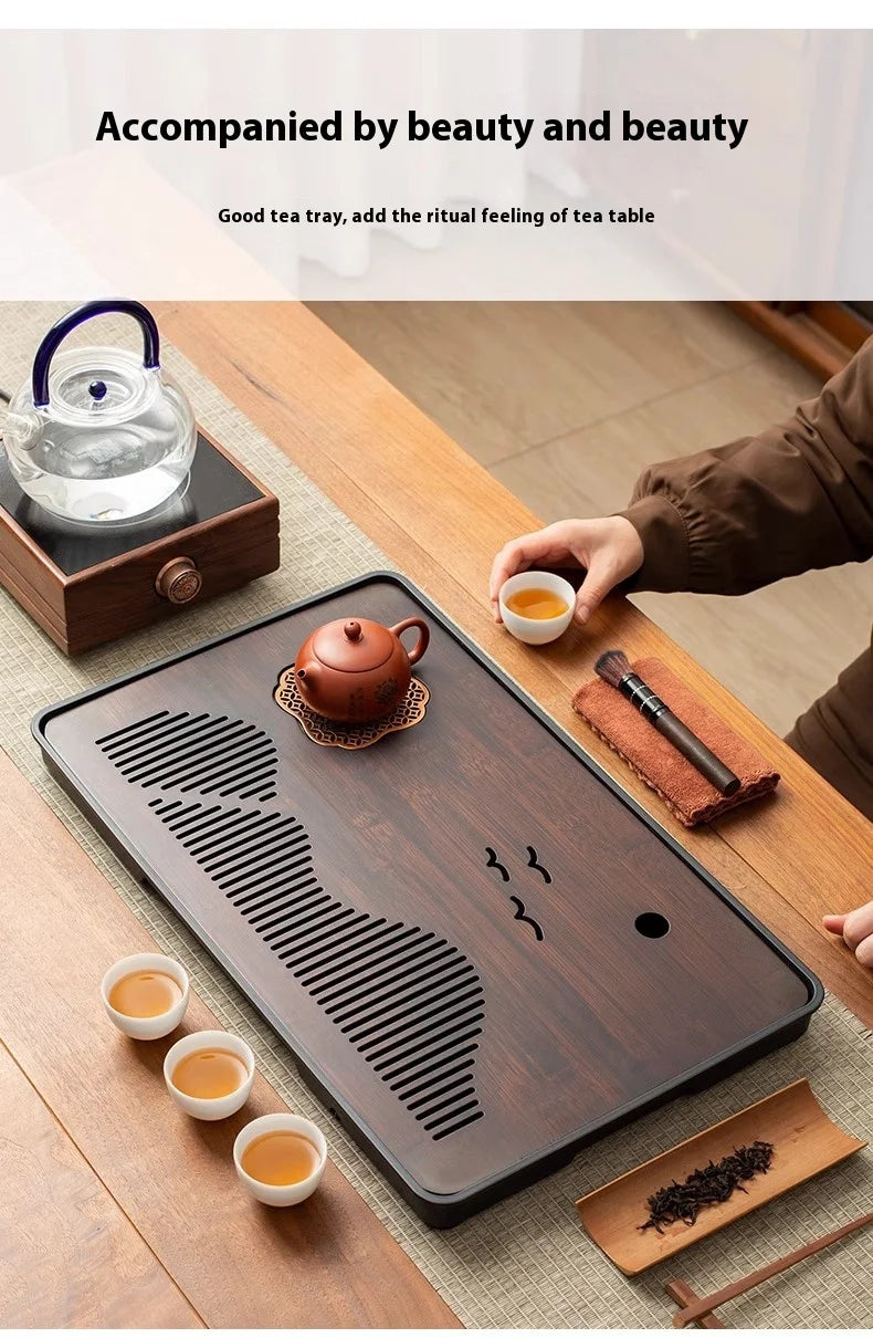 Bandeja de té Gianxi: plataforma de bambú premium para preparar té
