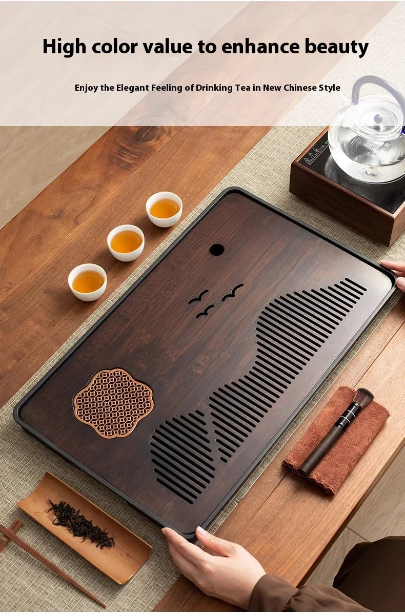 Bandeja de té Gianxi: plataforma de bambú premium para preparar té