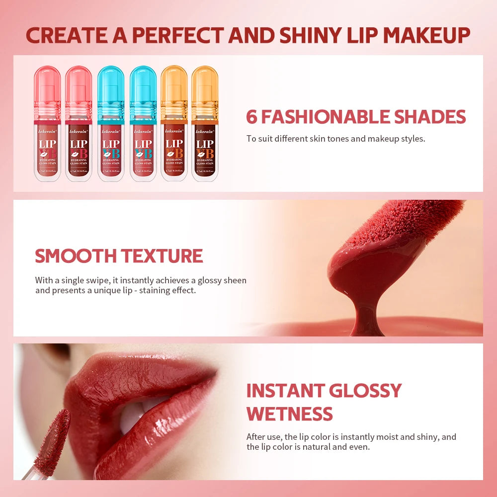 Brillo labial hidratante con vitamina B - Maquillaje Glossy Lip Glaze