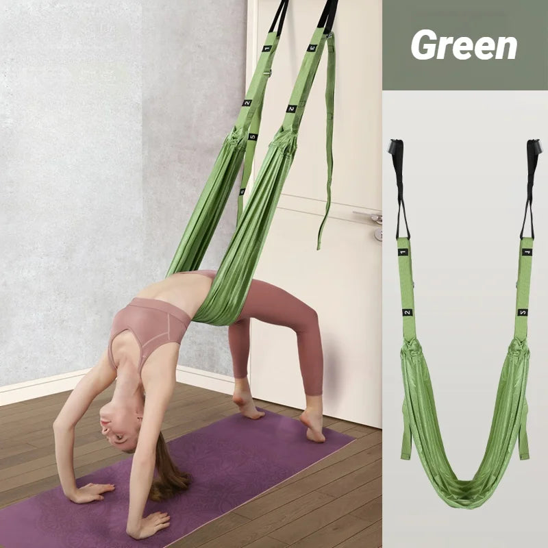 Correa de yoga con anclaje para puerta: entrenador de estiramiento aéreo para entrenamientos en casa