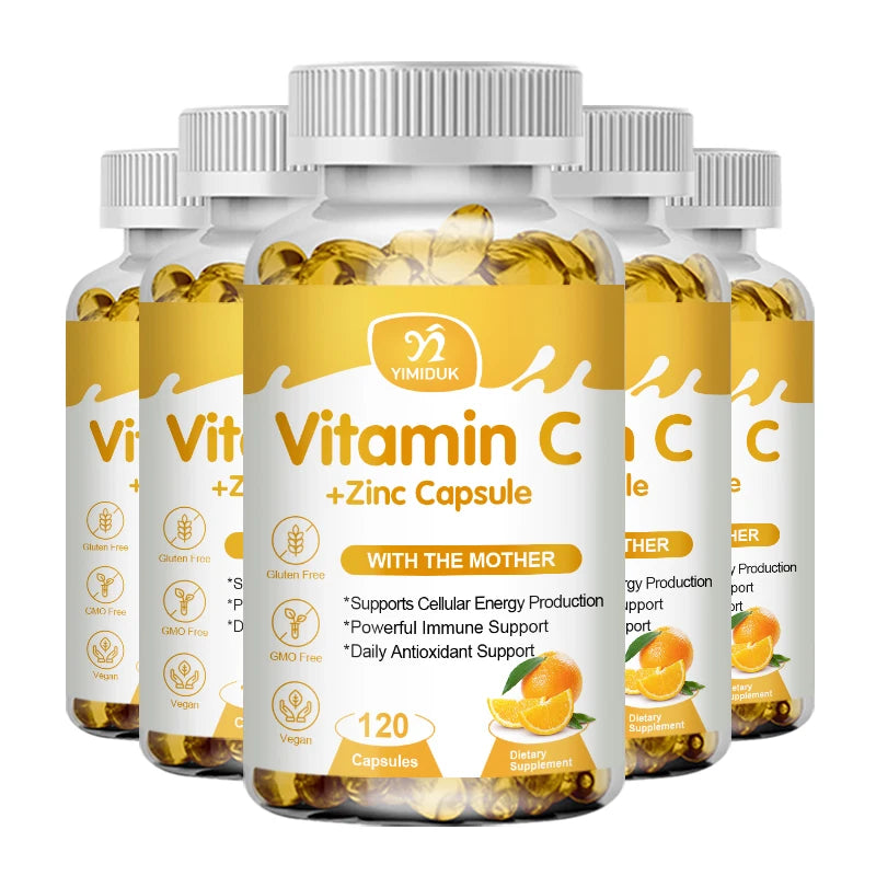 Cápsulas de vitamina C y zinc - 120 unidades