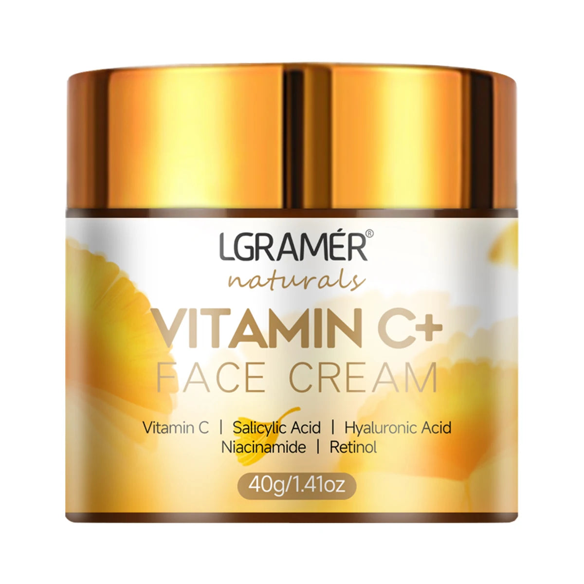 Crema facial con vitamina C, retinol y ácido hialurónico - 70 g (paquete de 3)