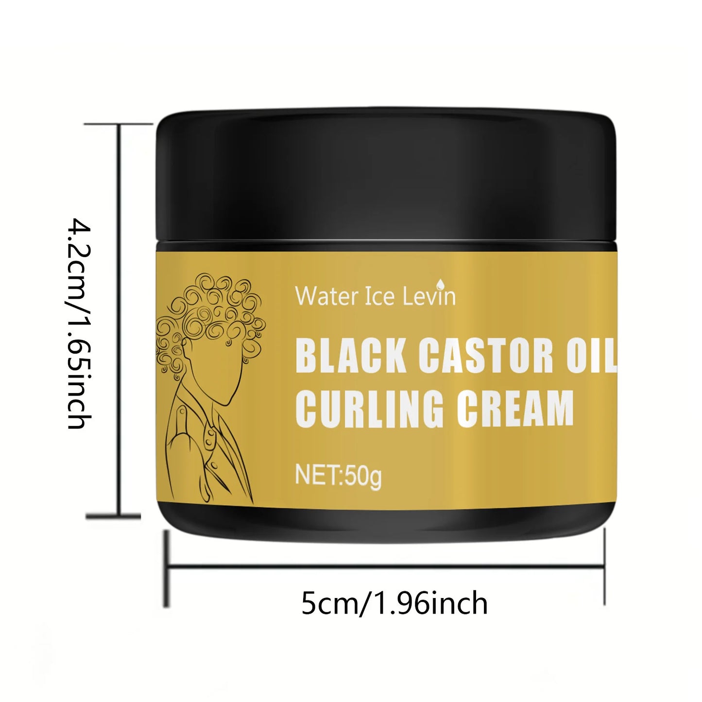 Aceite de ricino negro para cabello rizado - Cuidado capilar para hombres y mujeres
