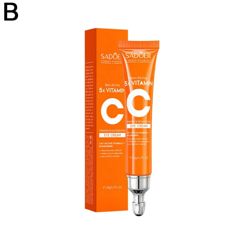 Set de cuidado de la piel con vitamina C (5 unidades): limpiador, loción, contorno de ojos y sérum facial.