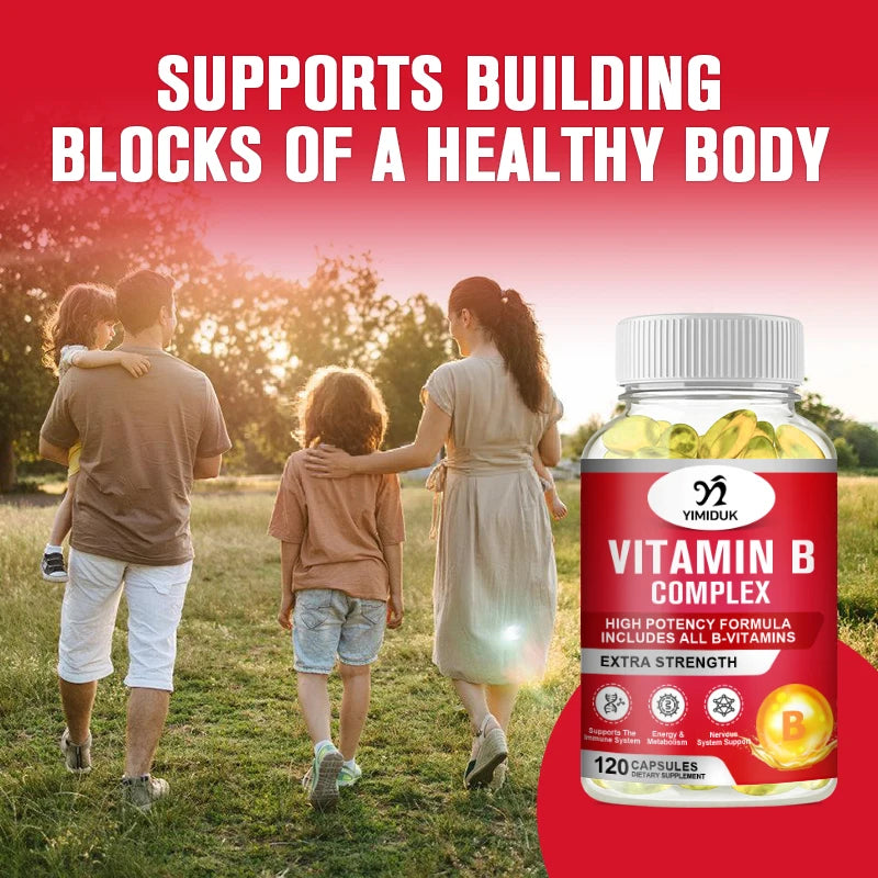 Cápsulas de complejo de vitamina B - 60 unidades