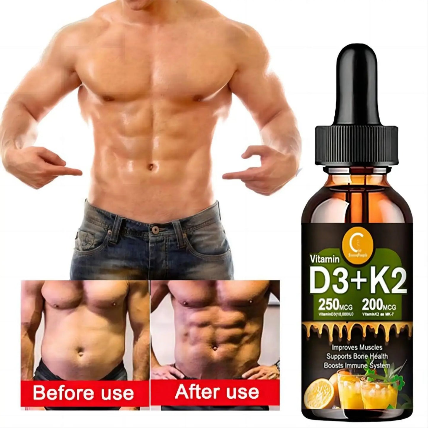 Complejo líquido de vitamina C + D3 + K2 - 50 ml