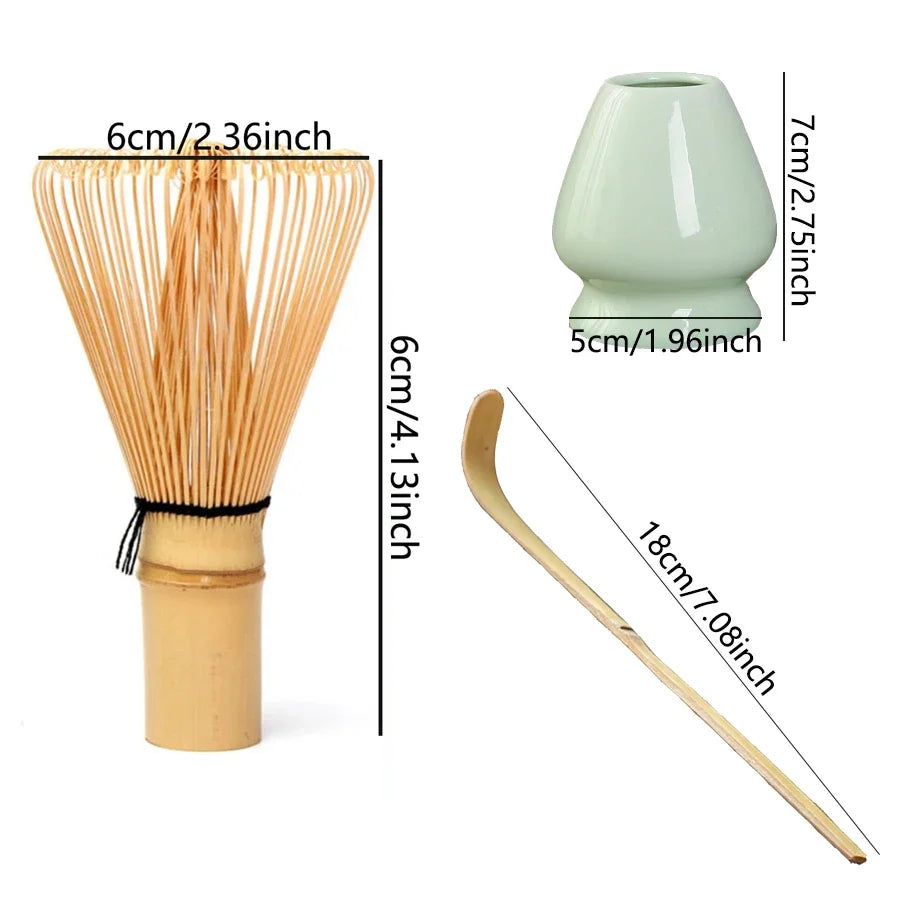 Juego de cepillo para remover té matcha