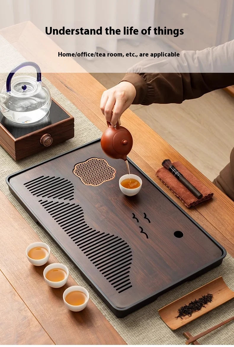 Bandeja de té Gianxi: plataforma de bambú premium para preparar té