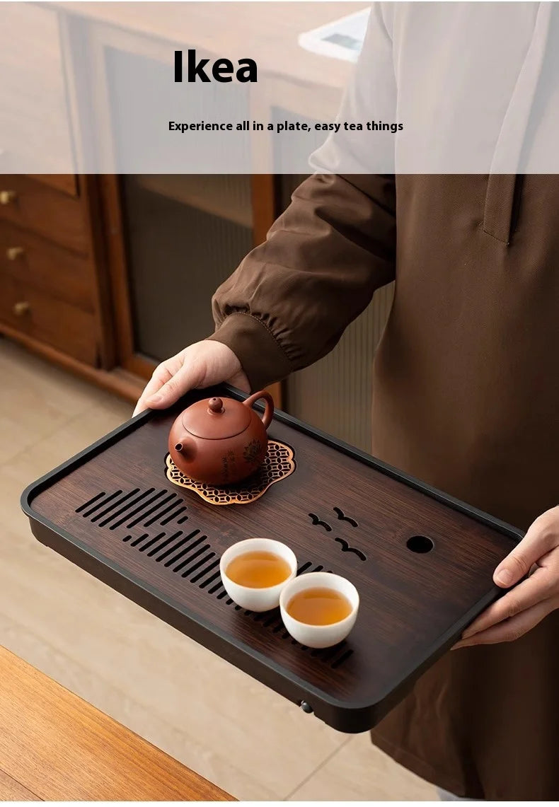 Bandeja de té Gianxi: plataforma de bambú premium para preparar té
