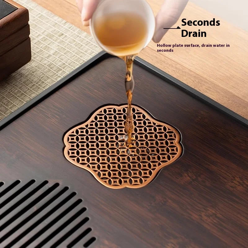 Bandeja de té Gianxi: plataforma de bambú premium para preparar té