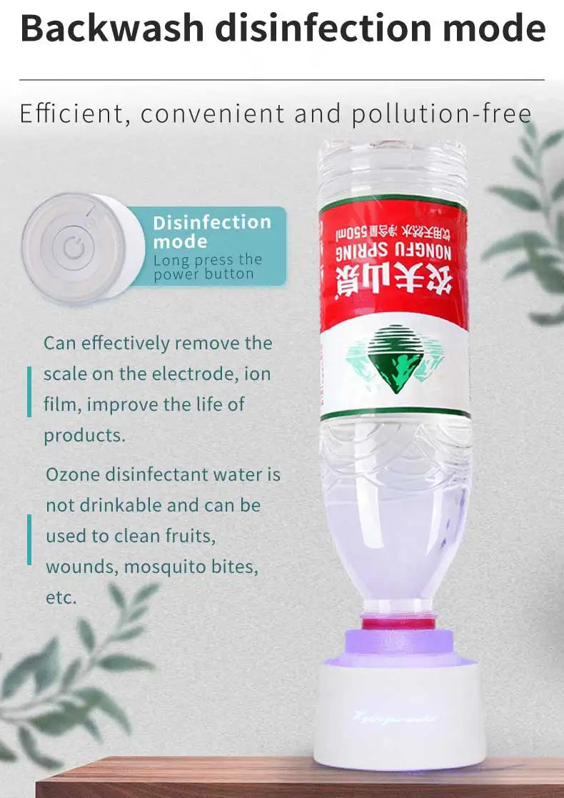 Generador portátil de agua con hidrógeno