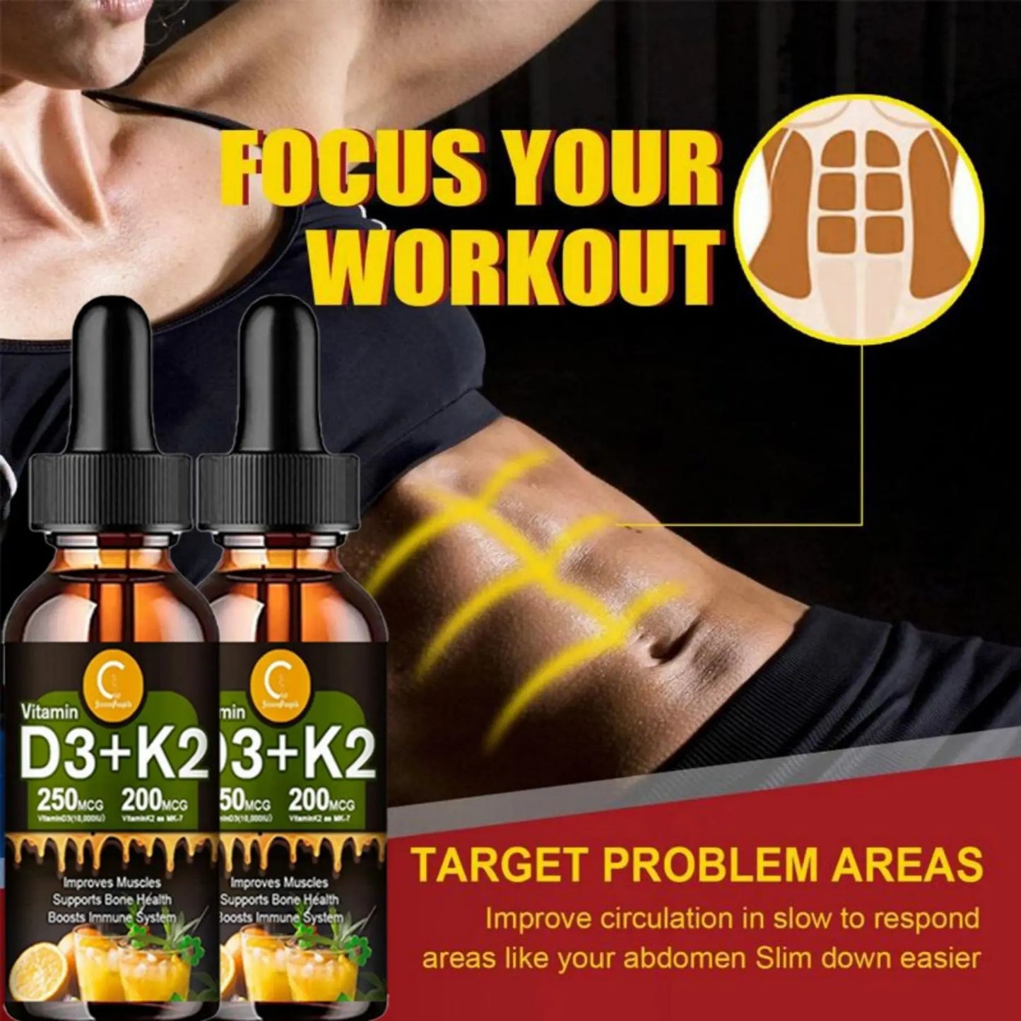 Complejo líquido de vitamina C + D3 + K2 - 50 ml