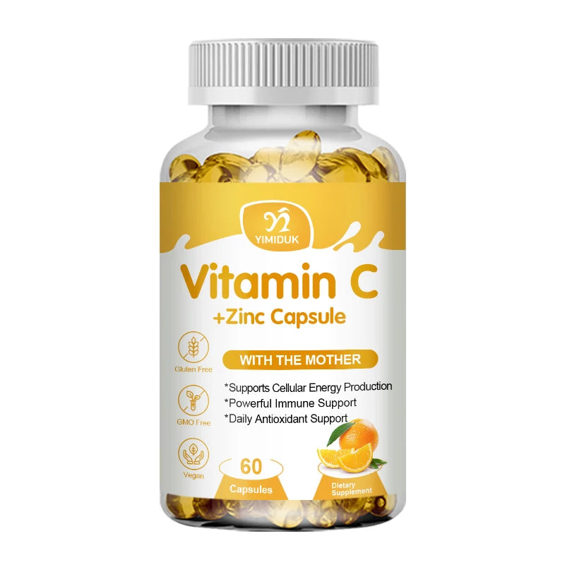 Cápsulas de vitamina C y zinc - 120 unidades