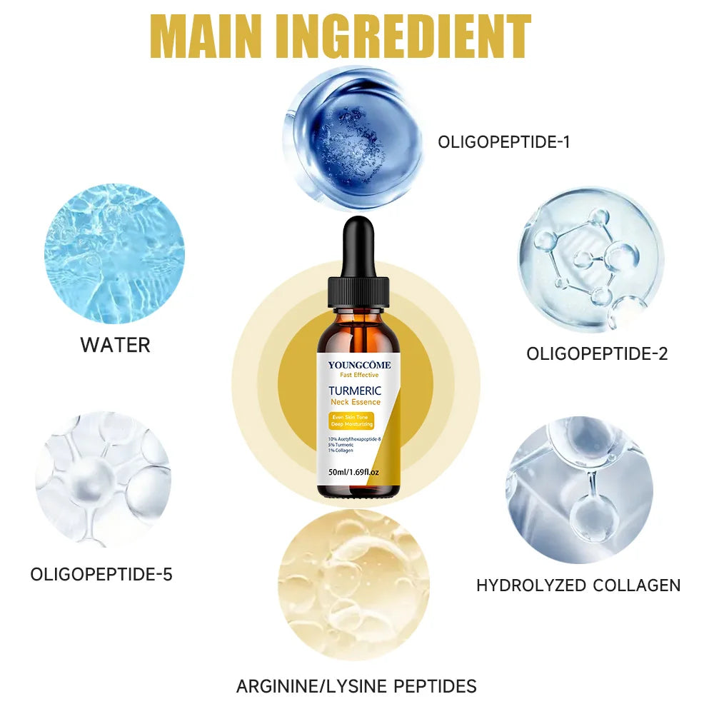 Crema de cúrcuma para el cuello con esencia combinada