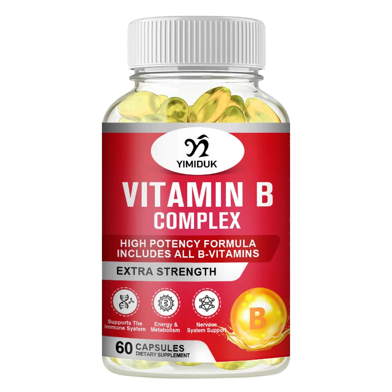Cápsulas de complejo de vitamina B - 60 unidades