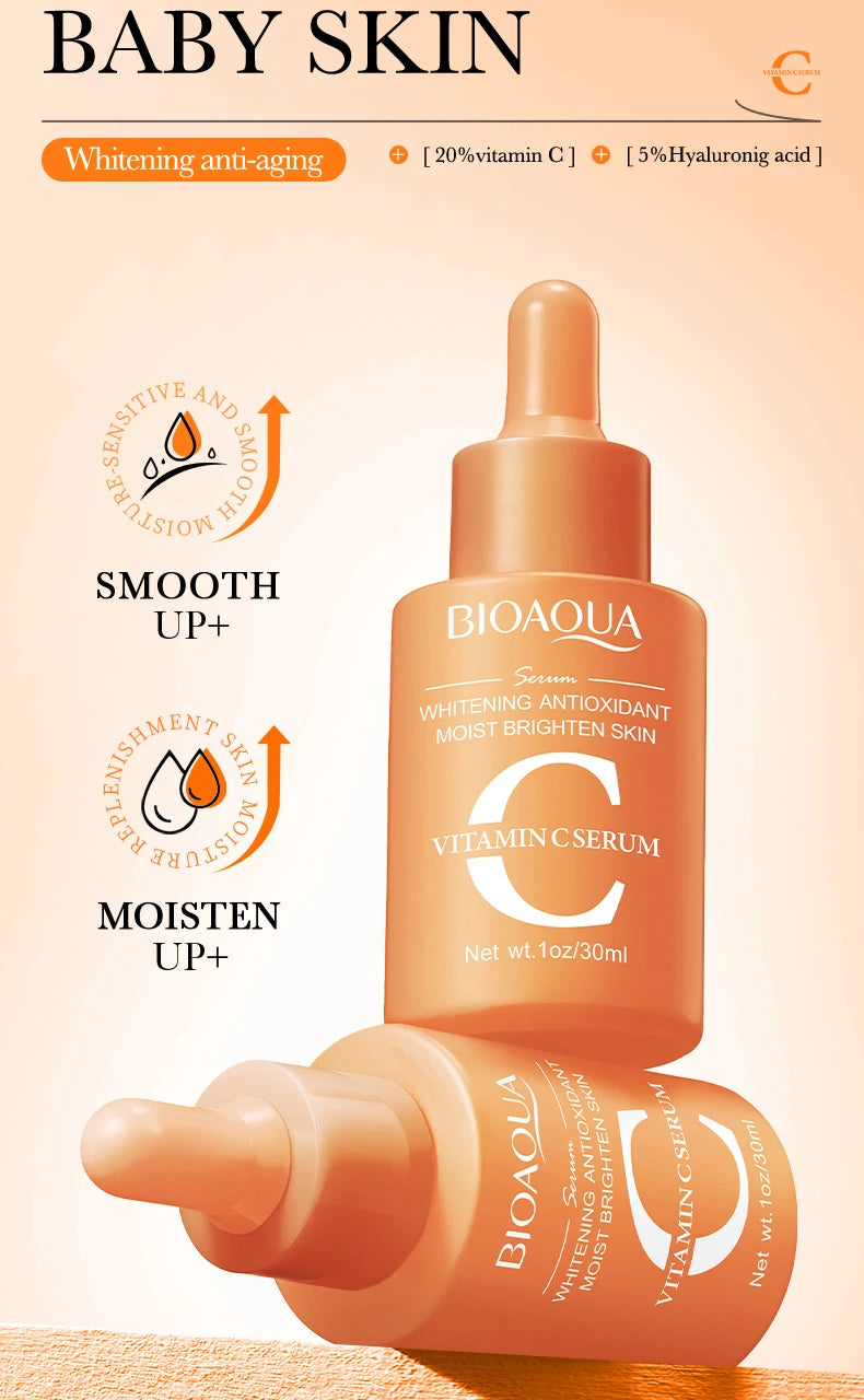 Sérum BIOAQUA con vitamina C, retinol y ácido hialurónico | Esencia facial premium