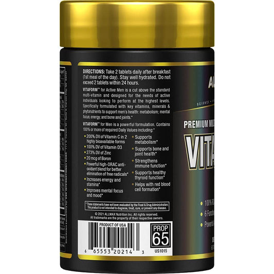 AllMax Vitaform Multi-Vitamin for Men — 60 Tablets