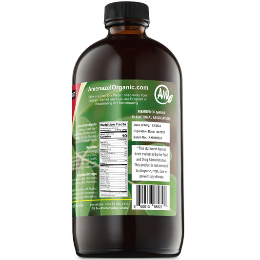 Amenazel Organic Moringa Bitters 16fl oz | 9-Herb Digestive Tincture