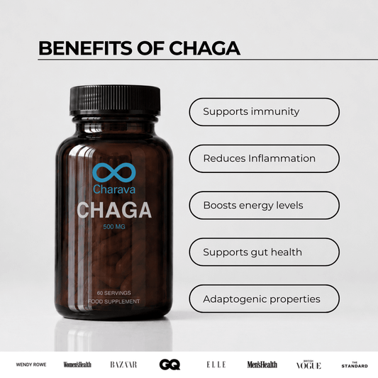 Charava Chaga Mushroom Extract Capsules 500mg