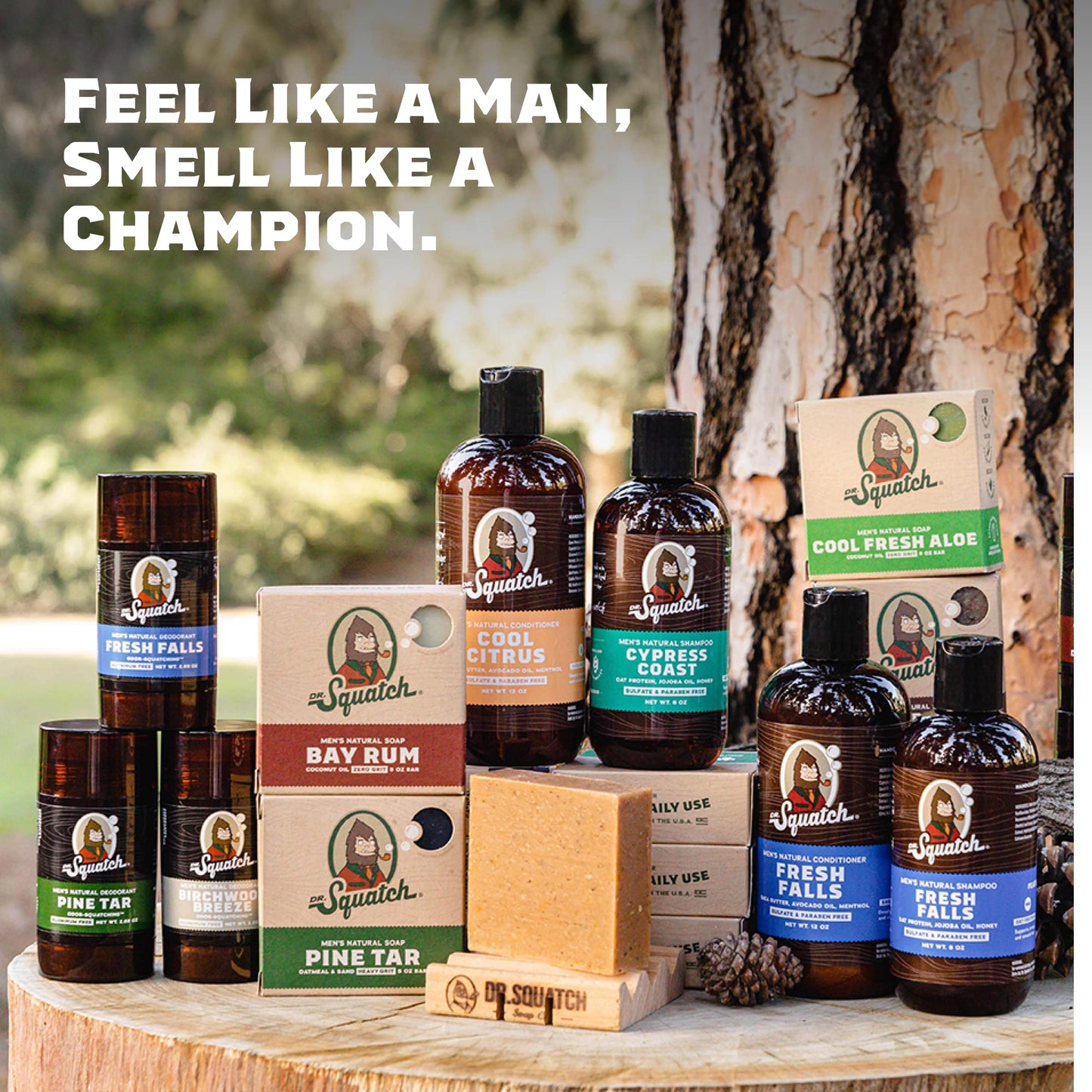 Dr. Squatch Bay Rum Natural Men’s Bar Soap – Cold Process, 5 oz (5-Pack)