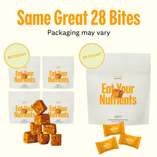GEM Daily Multivitamin Bite – Real-Food Nutrition for Women & Men | 28 Servings