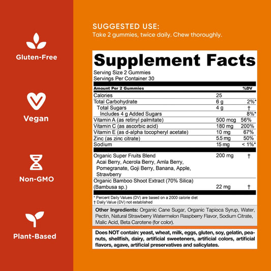 Goli SuperFruits Beauty Gummies — Collagen & Vitamin C, 60ct