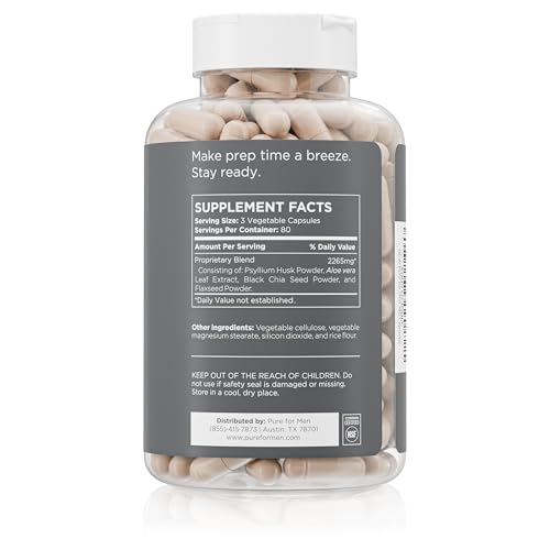 Pure for Men Stay Ready Fibre Supplement — 240 Vegan Capsules