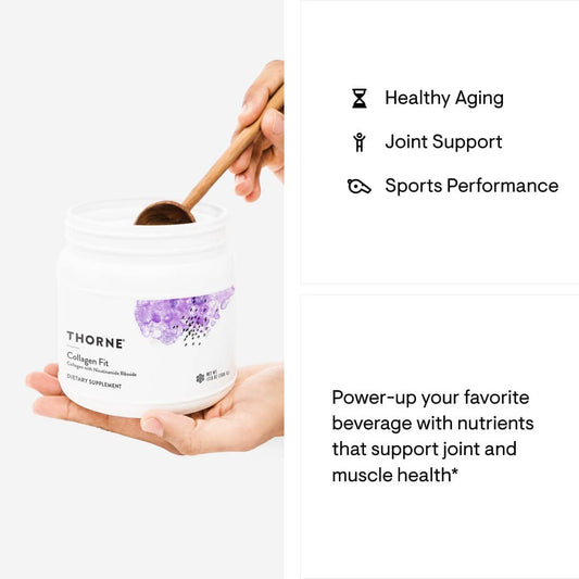 THORNE Collagen Fit – Collagen Peptides with Nicotinamide Riboside 30 Servings