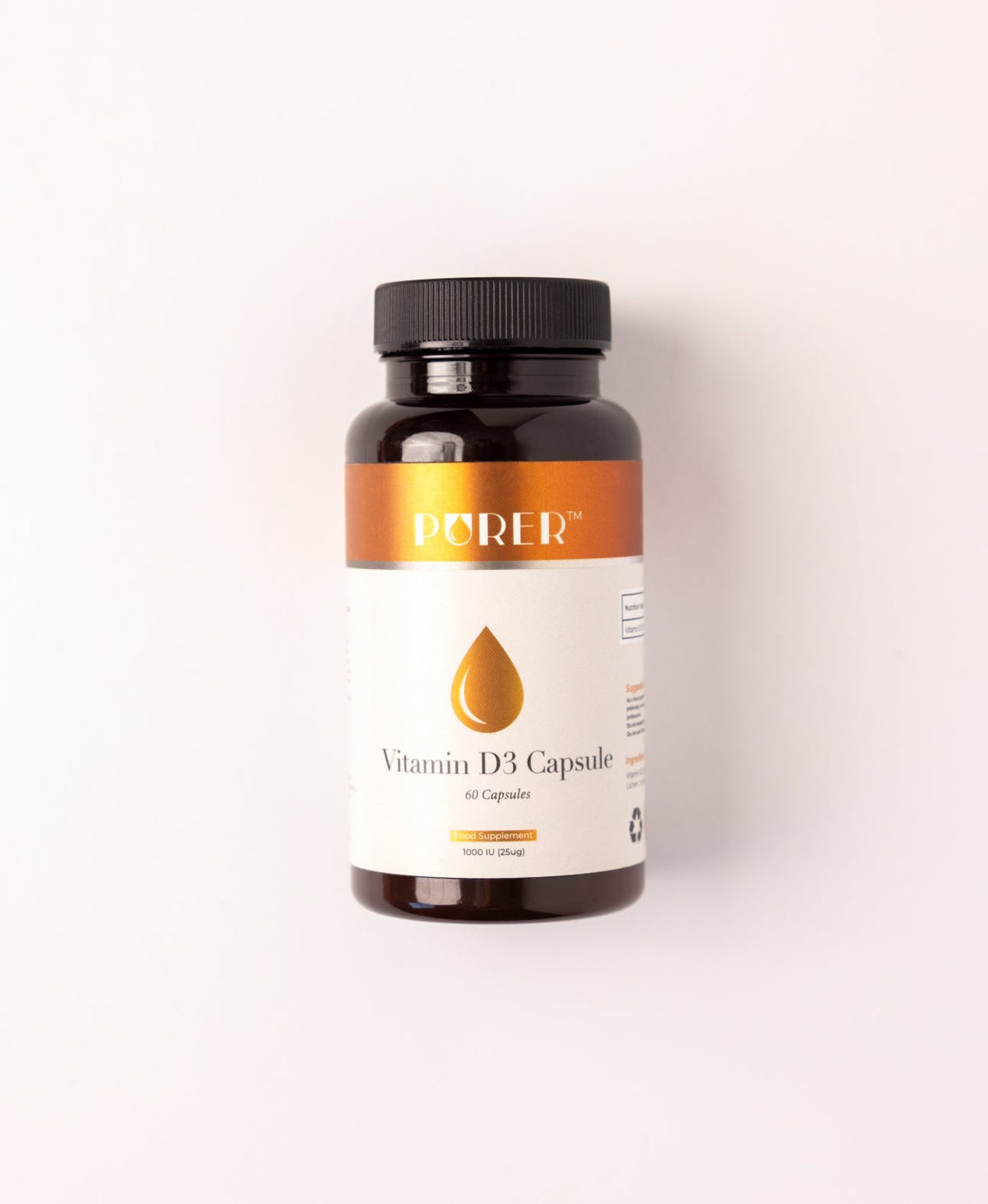 BePurer Vegan Vitamin D3 1000 IU, 60 Capsules