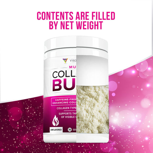 Vitauthority Hydrolyzed Collagen Powder – Burn Ultimate Beauty Complex for Women, Unflavored, 30 Servings - Calm Era