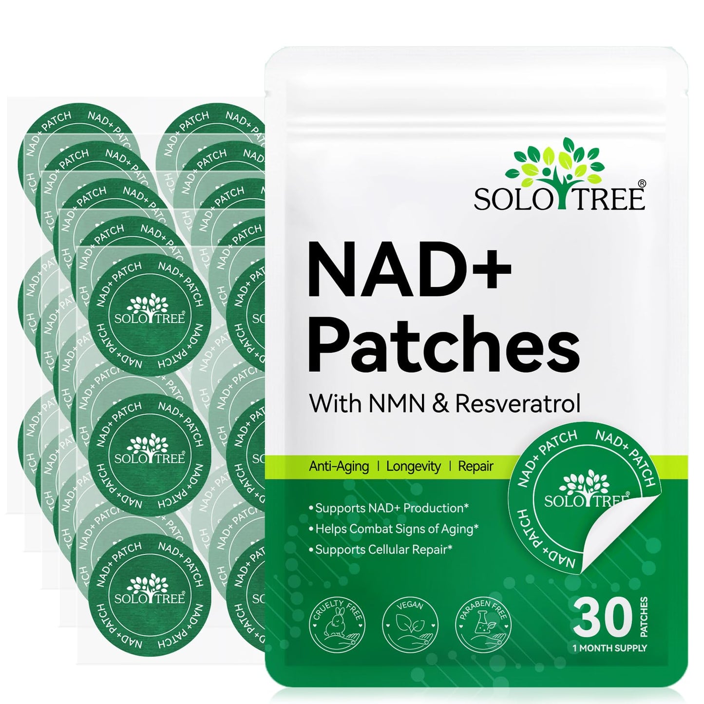 WeiWeiLa NAD+ Transdermal Patches – 500mg NMN & Resveratrol | 30 Count
