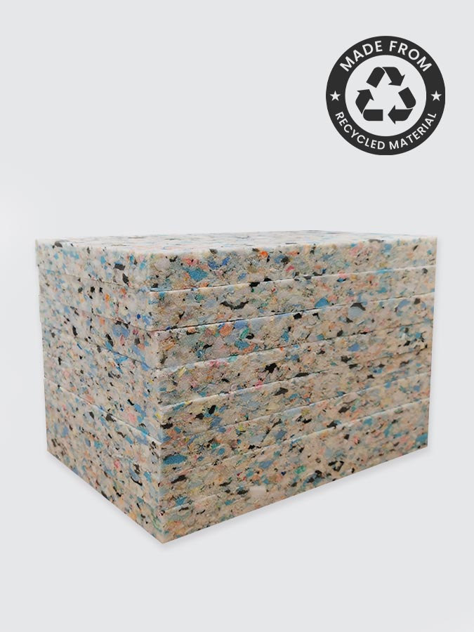 Recycled Chip Foam Half Yoga Blocks — 8 Pack