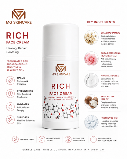 MG Skincare Rich Face Cream with Niacinamide & Oat