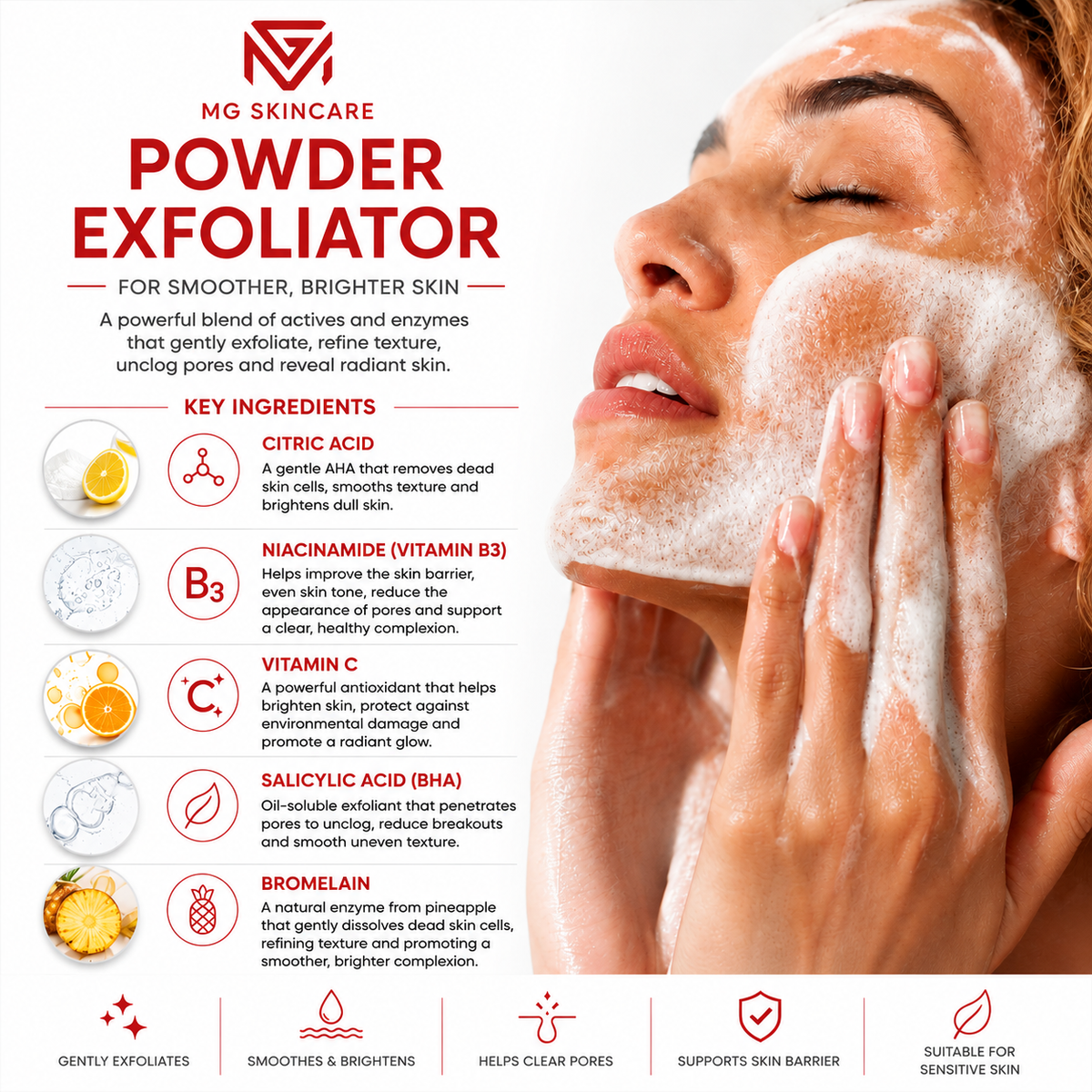 MG Skincare Powder Exfoliant with Oats