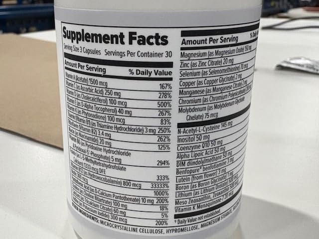10X Health System Optimize Multivitamin for Men – 90 Capsules | 34-in-1 Methylated Formula, 5-MTHF, NAC, 800 mcg B12 - Calm Era