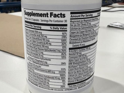 10X Health System Optimize Multivitamin for Men – 90 Capsules | 34-in-1 Methylated Formula, 5-MTHF, NAC, 800 mcg B12 - Calm Era