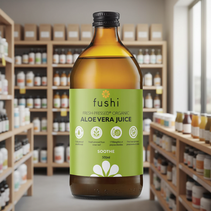 Fushi Organic Aloe Vera Juice — Cold-Pressed, 1000ml