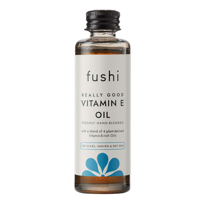 Fushi vitamin E oil bottle on a white background