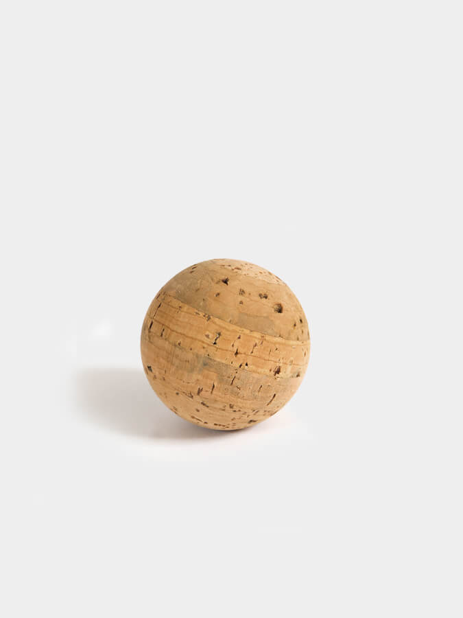 Cork ball on a white background
