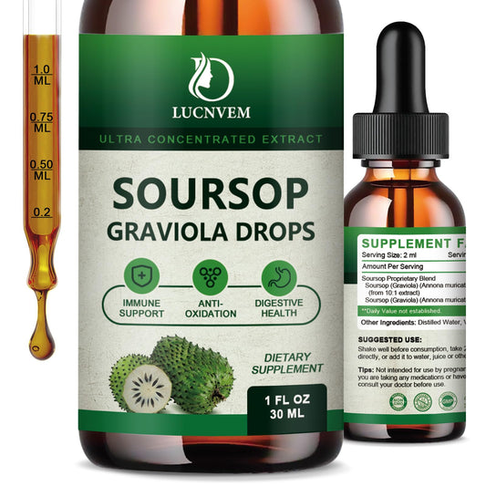 Organic Soursop Graviola Liquid Drops — 2 Pack, 2fl oz Each