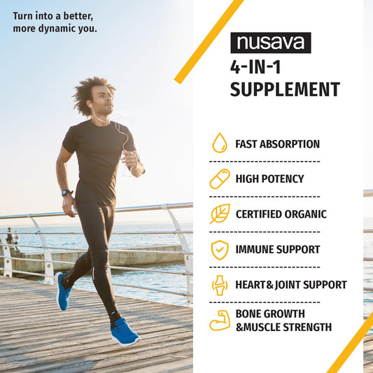 NUSAVA Vitamin D3 K2 Drops with MCT Oil – 5000 IU, Vanilla (4 Pack)