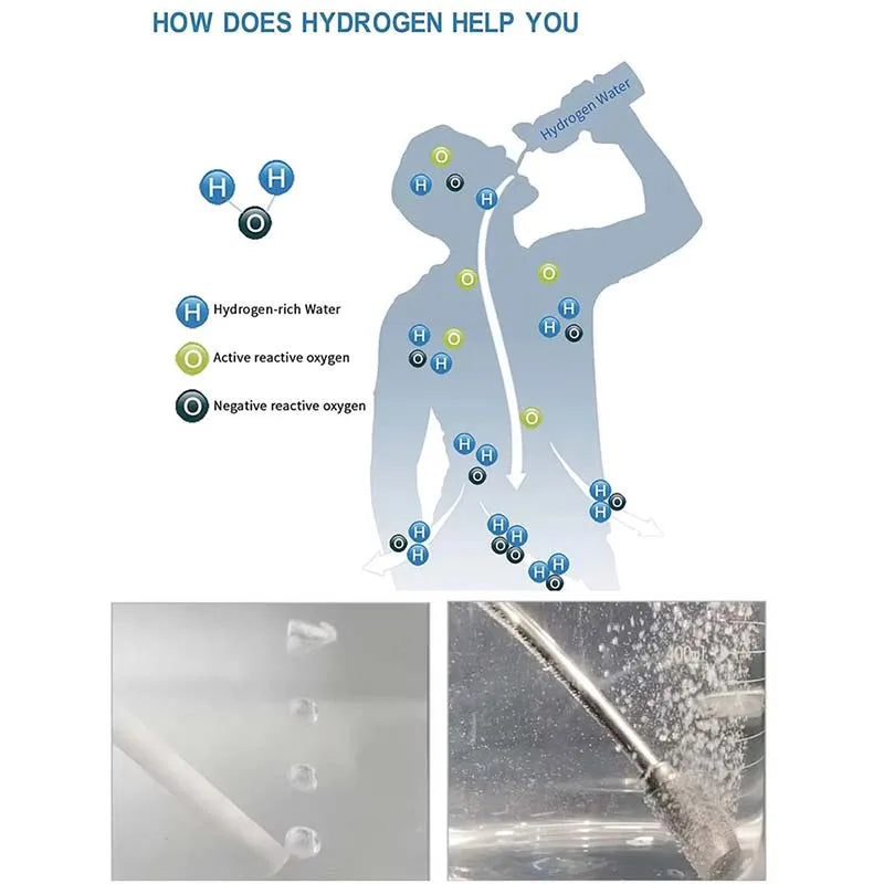 Cabezal aireador de agua rica en hidrógeno