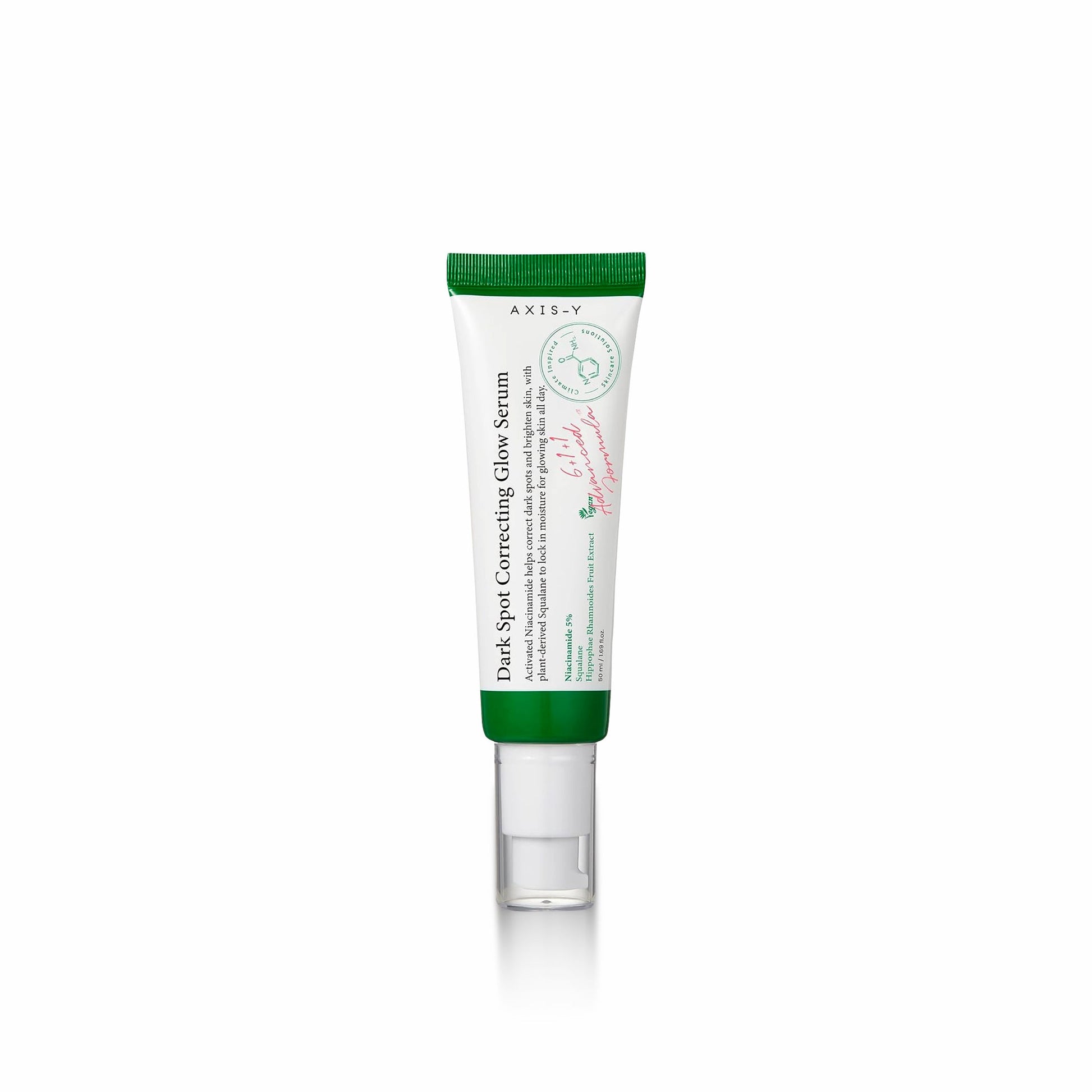 Tube of Axis-V Dark Spot Correcting Glow Serum on a white background
