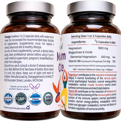 Magnesium Glycinate with Vitamin B6 – Nervous System & Sleep Support