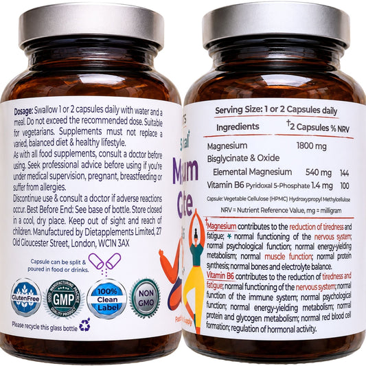 Magnesium Glycinate with Vitamin B6 – Nervous System & Sleep Support